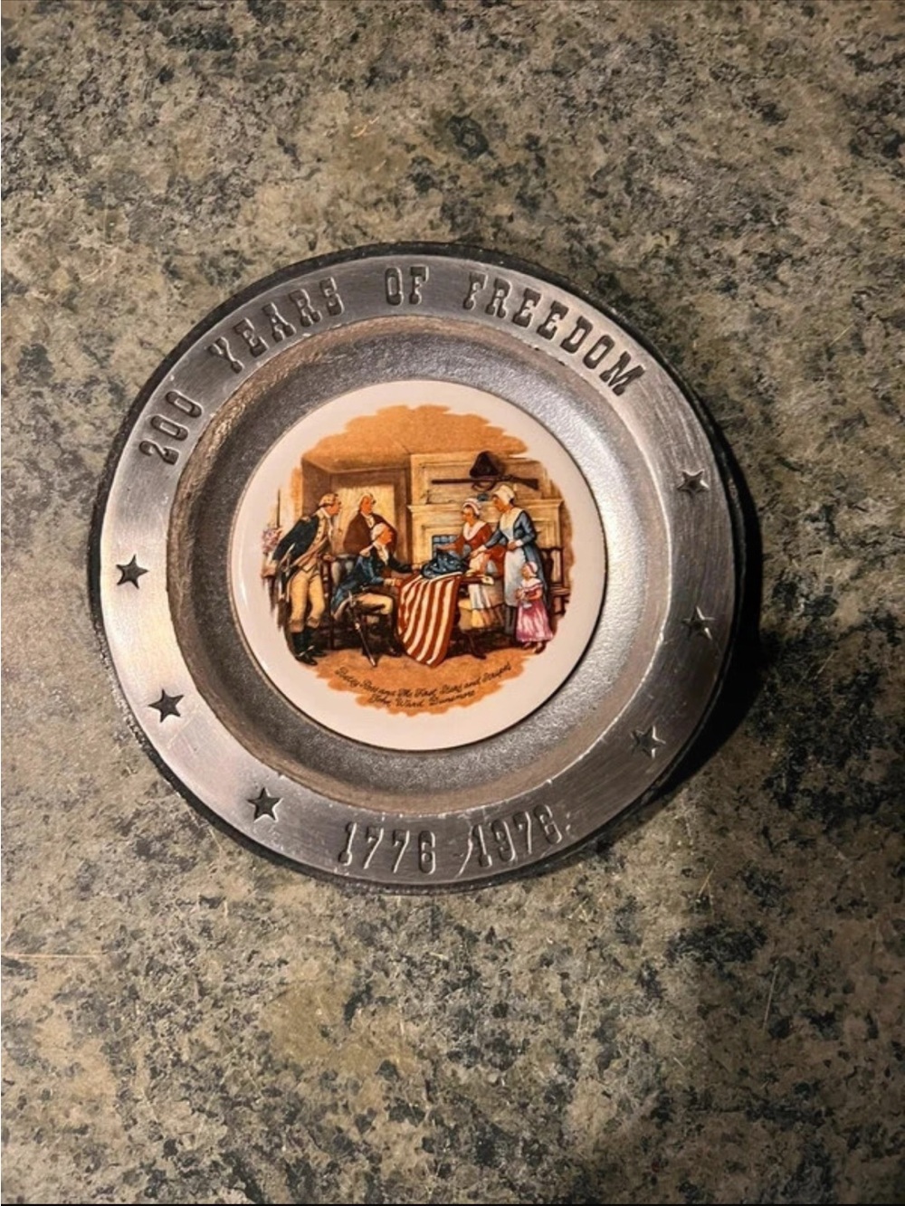 Dura-Cast Decorative Pewter Plate - Silver Finish